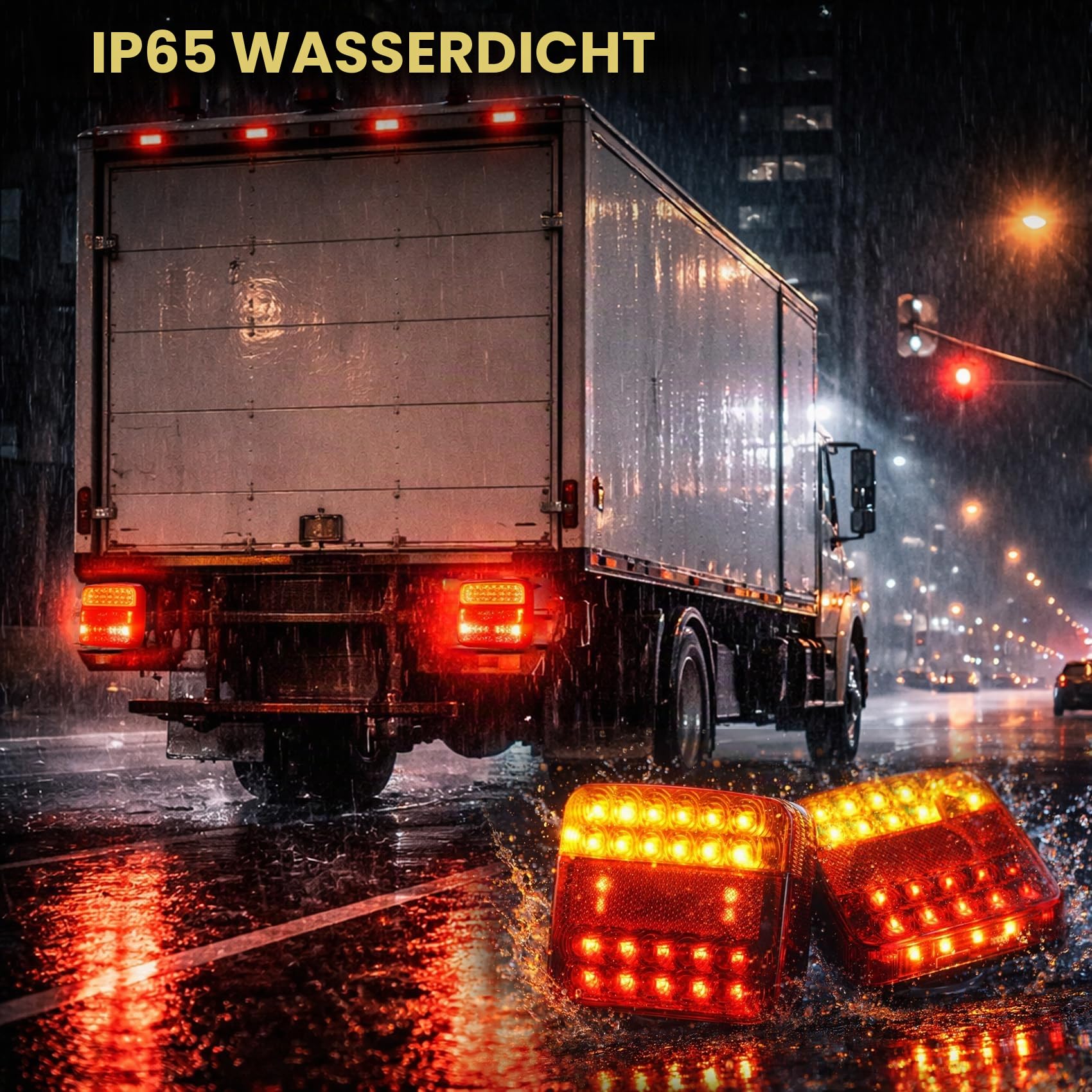 LED Anhänger Rückleuchten Kabellos 12V Magnetisch 7-polig