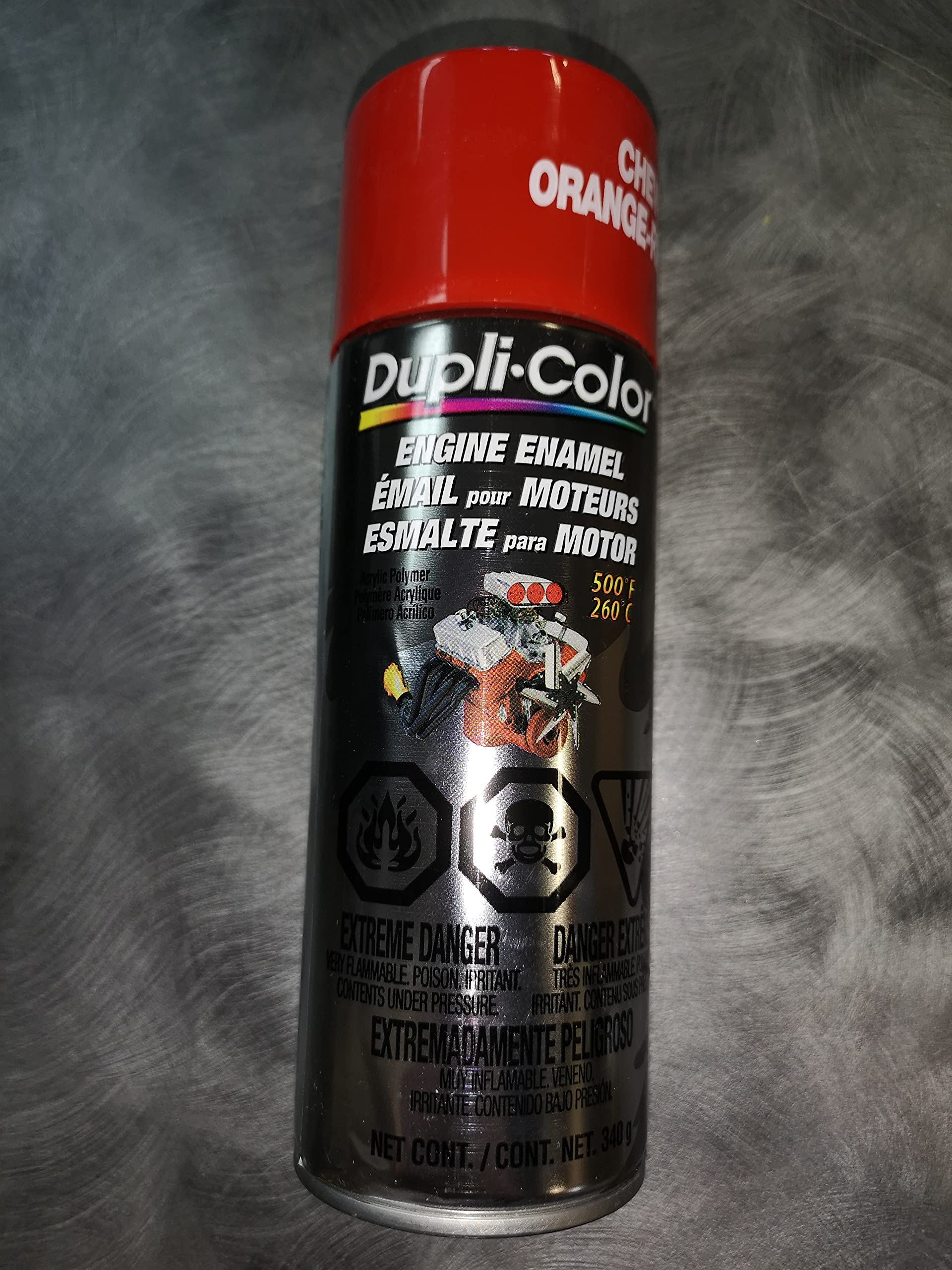 Dupli-Color CDE1620 Engine Paint with Ceramic, Chevrolet Orange, 12 Ounce, 1 (Non-Carb Compliant) — view 2