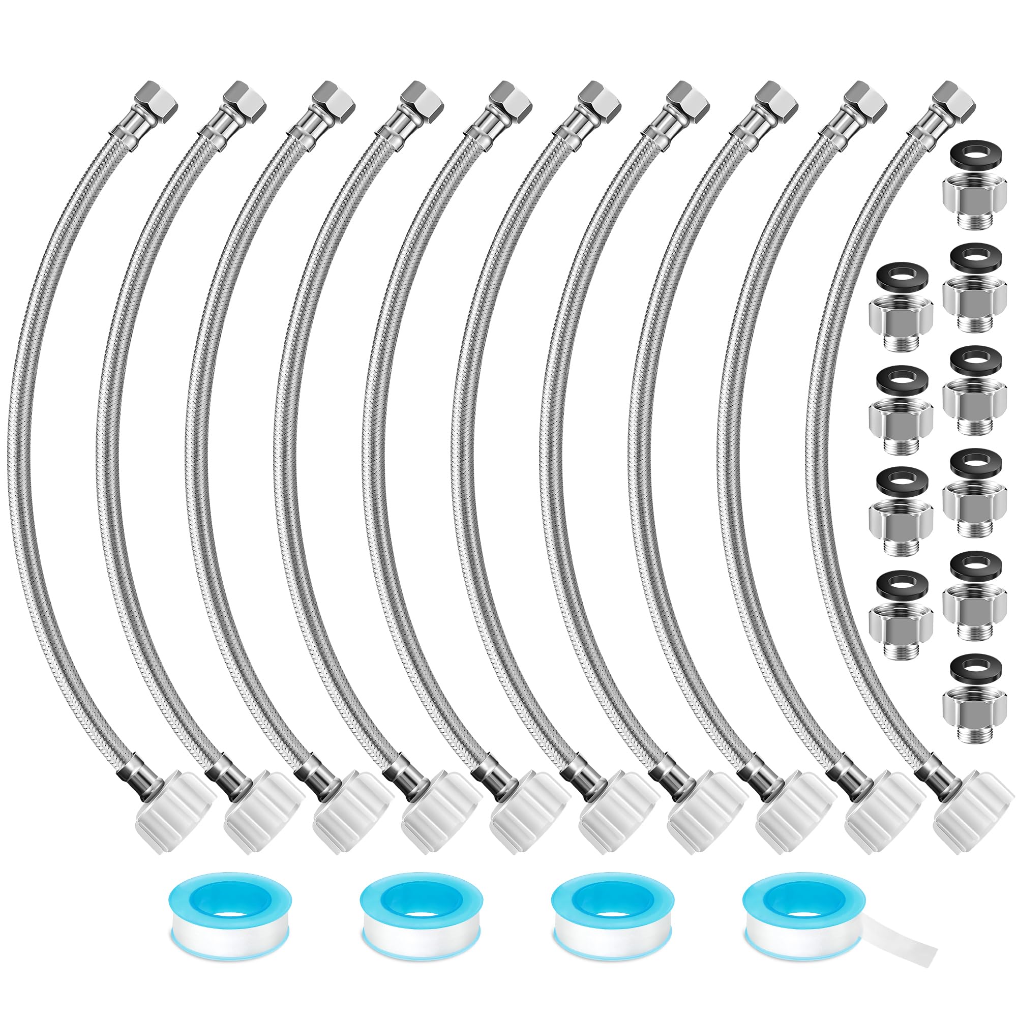 Stainless Steel Toilet Supply Lines - 10 Pack -9