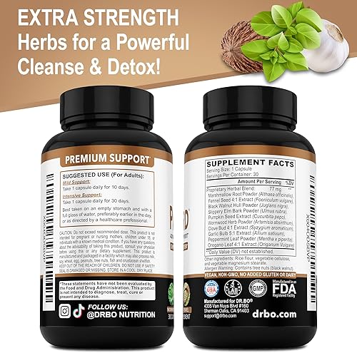 Miniatura 9 de ParaGuard Cleanse - Píldoras de desintoxicación  Suplemento de fórmula de protección intestinal con pastillas de clavo de ajenjo de nogal negro y