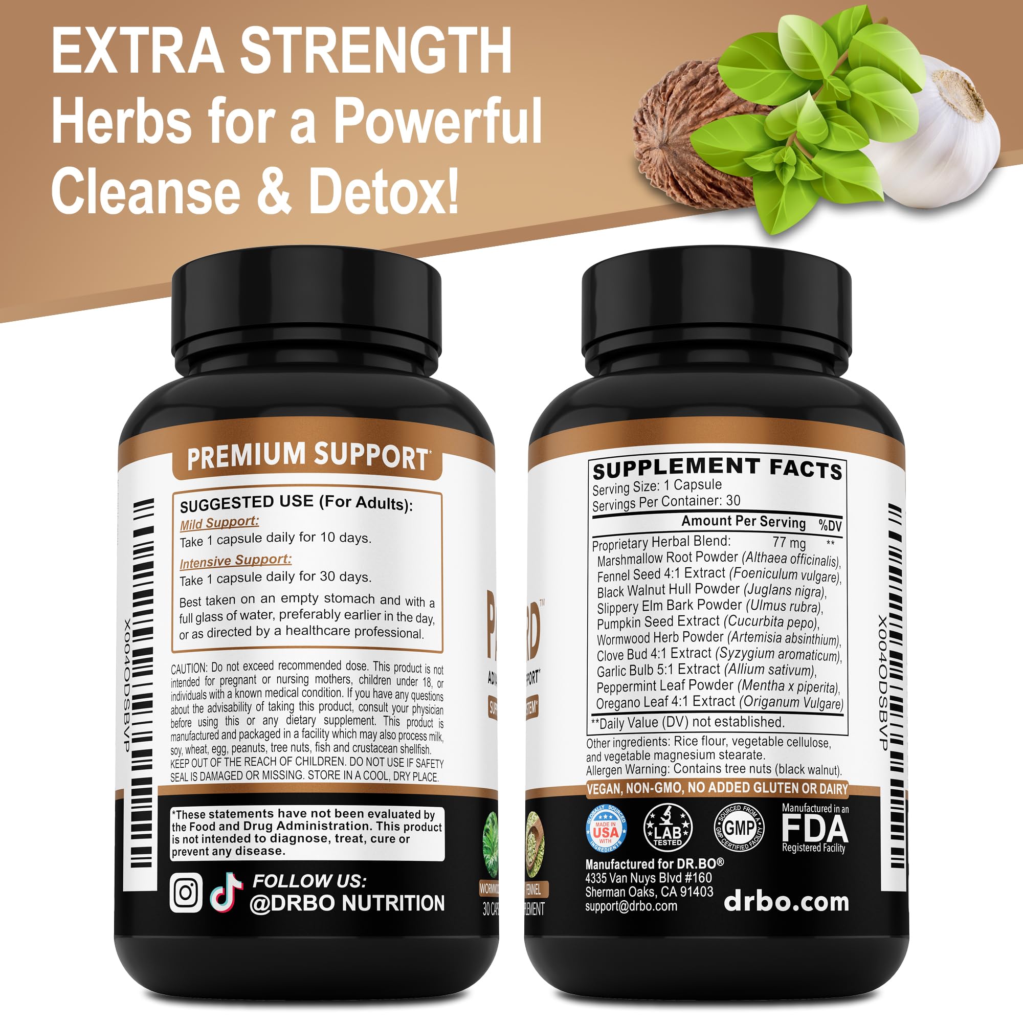 ParaGuard Cleanse Detox Pills - Intestinal Guard Formula Supplement with Black Walnut Wormwood Clove & Oregano Pills - Adults Natural Herbal Intestine Body Gut Cleanser Adults Complete Kit 30 Capsules — Amazon image 9