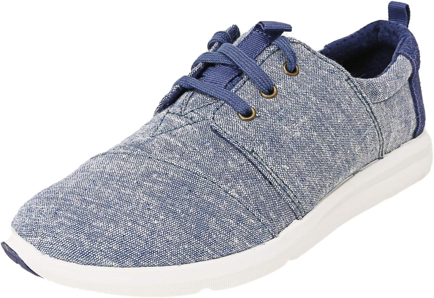 TOMS Women's Black Patent Linen Del Rey Sneaker 10008885