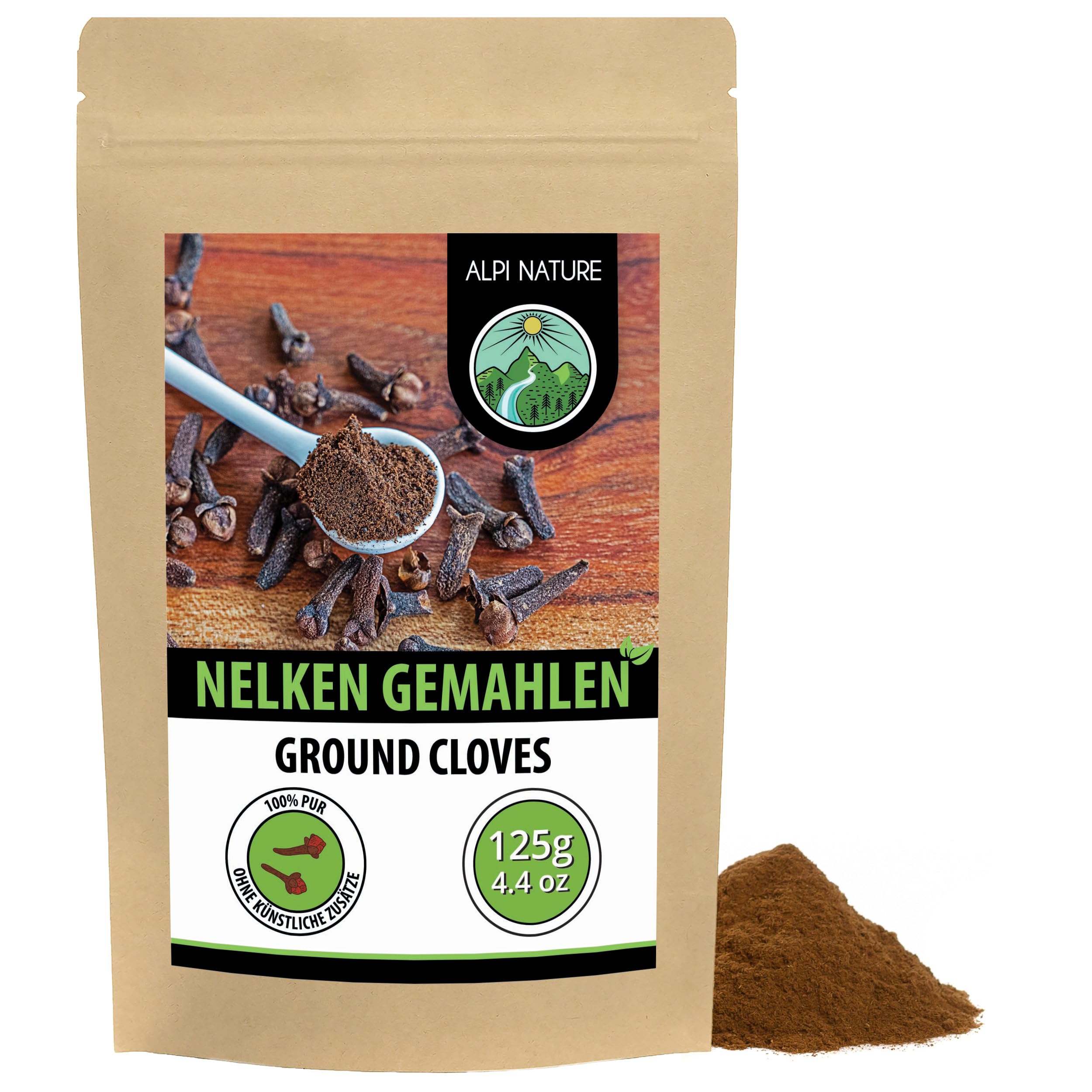 Alpi Nature Nelken gemahlen 125g, Nelkenpulver gemahlen, Gewürznelken, gemahlene Nelken Pulver