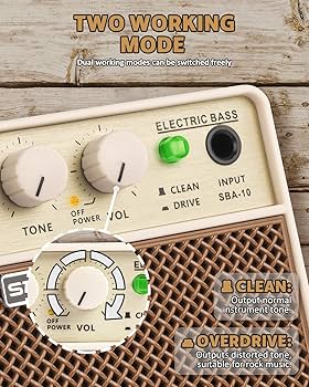 Amazon.co.jp: STRICH ミニベースアンプ 5W x 2 ポータブル