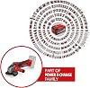 Einhell Akülü Avuç Taşlama TC-AG 18/115 Li-Solo Power X-Change (18 V, 115 mm disk çapı, 28 mm kesme derinliği, yumuşak başlatma, kesme diski ve akü dahil değildir) [Enerji Sınıfı A+]