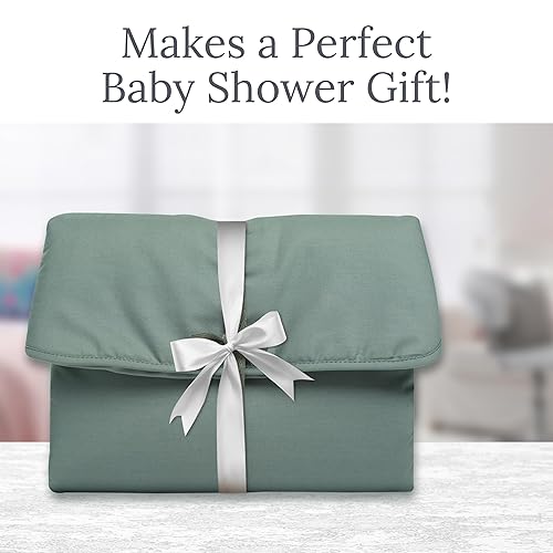 Miniatura 8 de Natemia Cambiador de pañales portátil para bebé, algodón percal Oeko-TEX, cambiador reutilizable para bebé, flexible y plegable para viajes, lavable