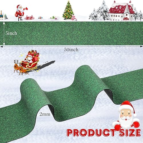 Miniatura 2 de Accesorios de pueblo navideño de 5 x 50 pulgadas, tapete navideño en miniatura para calle, aldea navideña, nieve, decoración de calle para paisaje