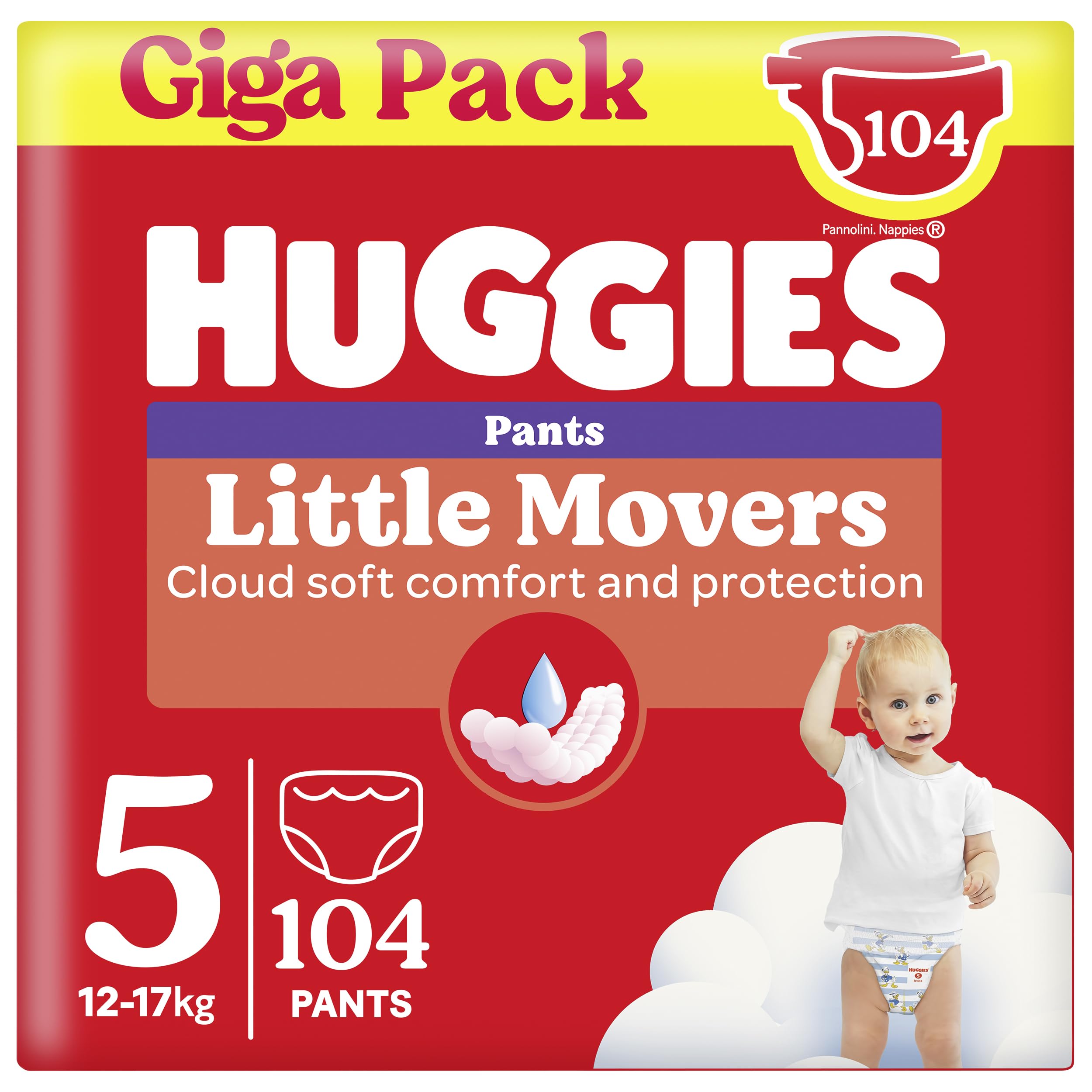 Huggies Pants Little Movers Disney, Größe 5, 104 St. (2x52), Monatsbox