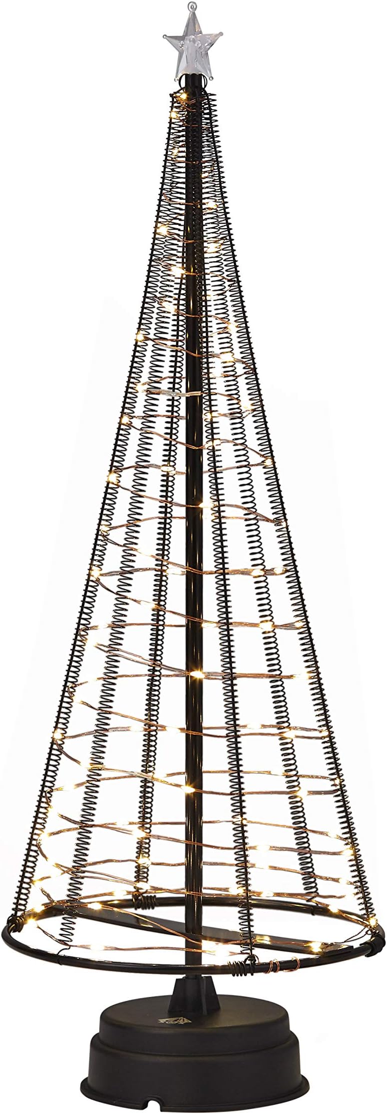 Roll Over Image to Zoom in Mini Christmas Tree,Christmas Decoriations,Contemporary Tree Lighted with Battery(not Included) and USB,Indoor for Room, Christmas Festival Black& L