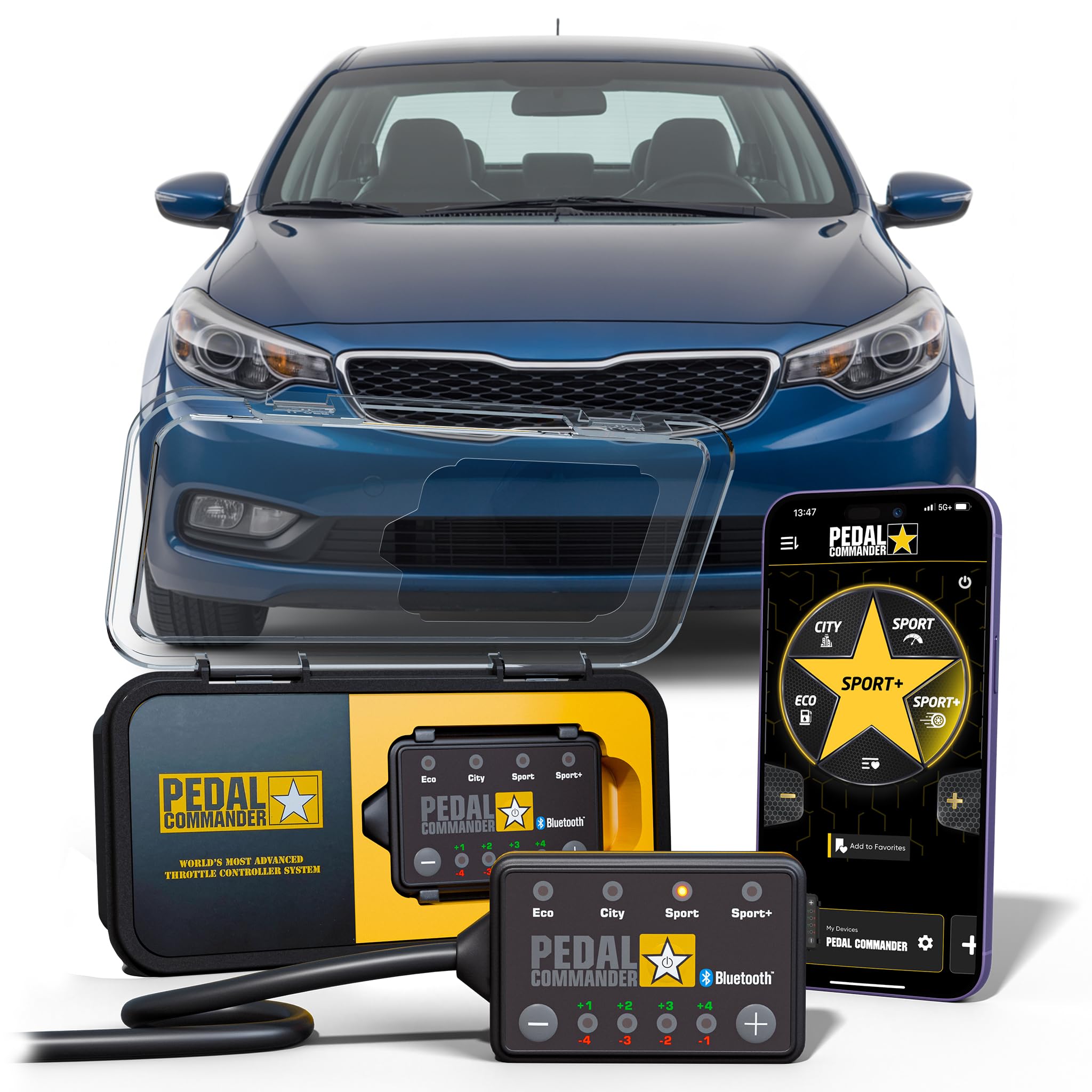 PEDAL COMMANDER for Kia Forte 2010-2013 Throttle Response Controller - Plug-and-Play, 4 Driving Modes, App Control, Throttle Controller Performance