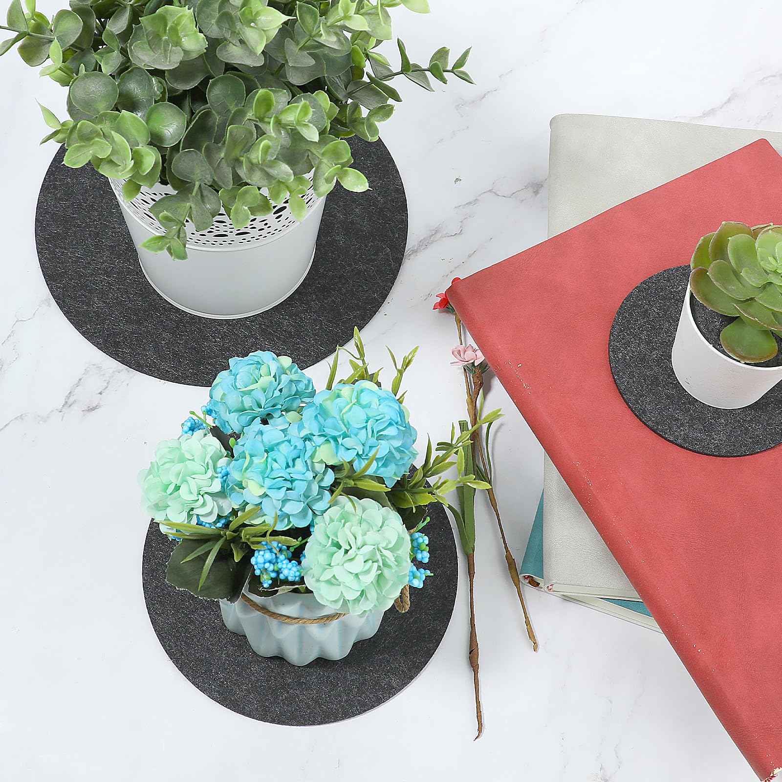 Set 6 Sottobicchieri Per Fioriere – Plastica Resistente Diametro 15 Cm – Protezione Per Mobili E Pavimenti Da Umidità E Sporco - 4
