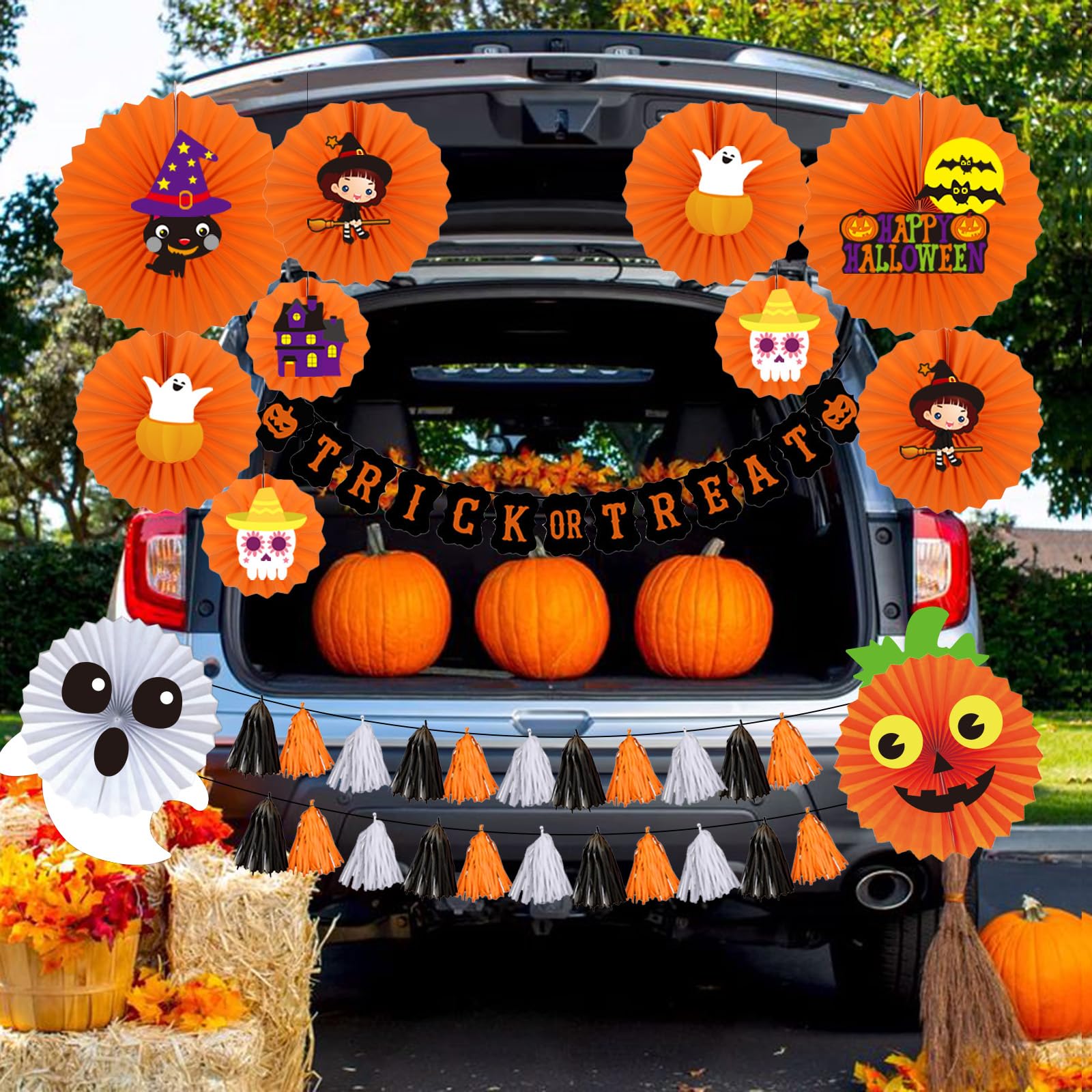 Amazon | Balterever ハロウィン トランクまたはトリート 車の装飾