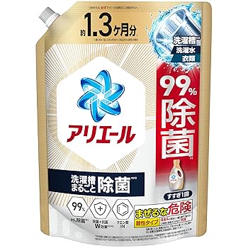 アリエール 洗濯洗剤 液体 超抗菌プレミアム 洗濯槽まるごと除菌2210gx8袋 Amazon.co.jp: アリエール 洗濯洗剤 液体 超抗菌プレミアム 洗濯