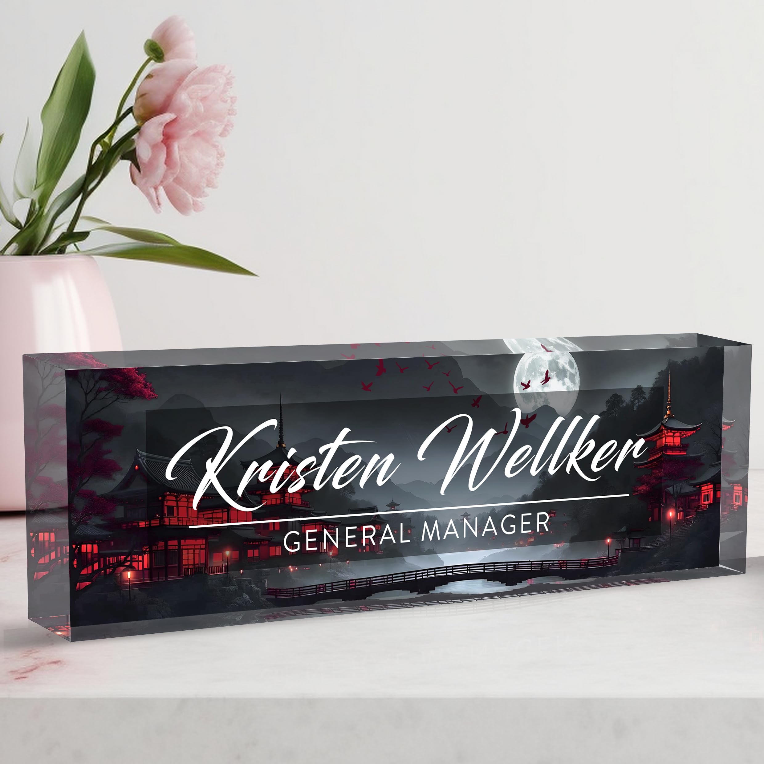 Desk Name Plate Personalized, Name Plate for Desk, Office Desk Decor for Women &amp; Men, The Office Gifts Employee Appreciation Gifts for Boss, Manager, Teacher, Nurse