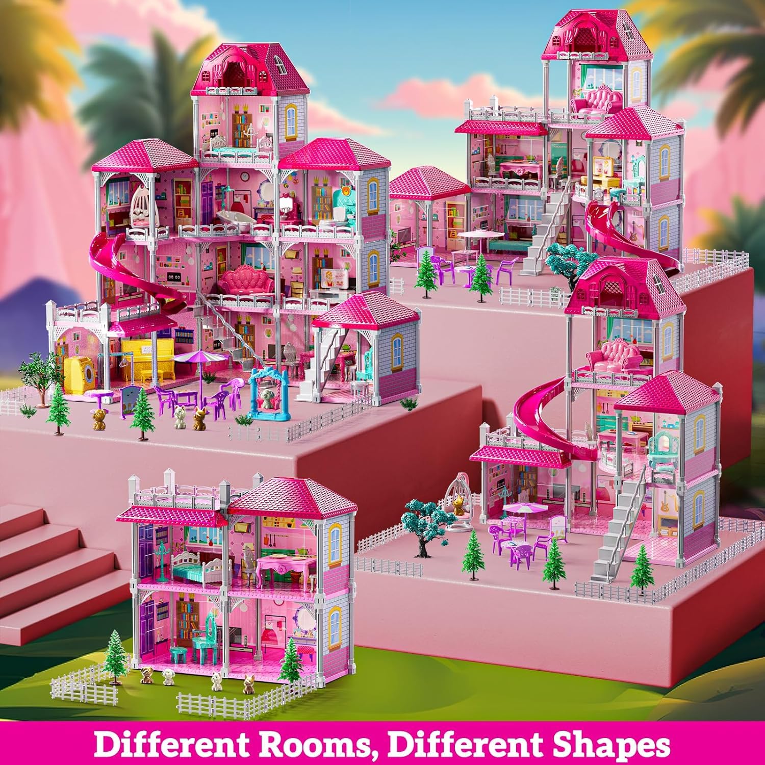 Qbitz Princess Dollhouse - 4 Story Dream House -3 Qbitz Princess Dollhouse - 4 Story Dream House -3
