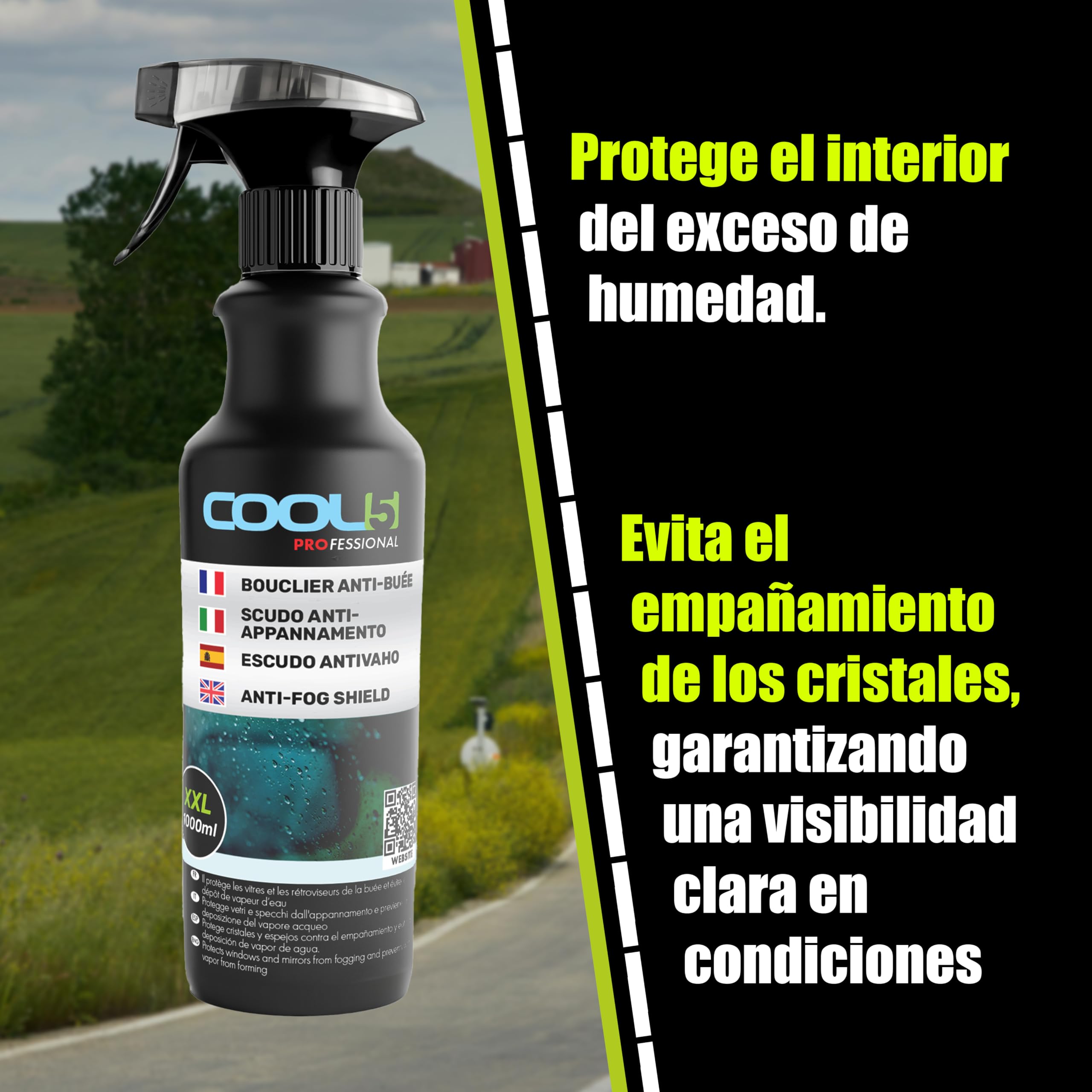 cCOOL5 XXL kit completo para el cuidado del coche, 8x1000 ml - sprays para el cuidado del coche + APC 500 ml