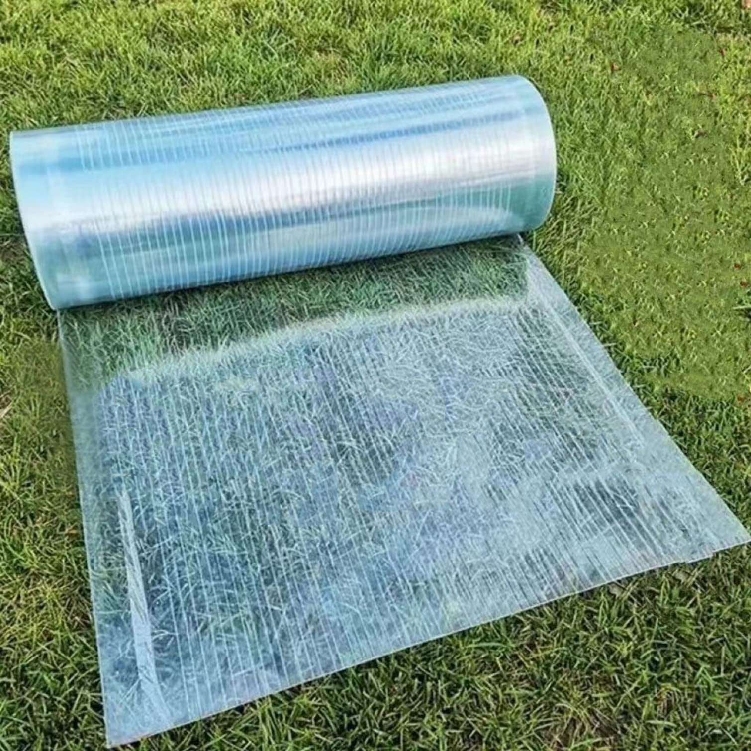 Lámina de policarbonato Transparente para Techo de Invernadero, Resistente a los Rayos UV, Panel de 0,8 mm, Impermeable, para toldo, cochera, fácil de Doblar y Cortar, 0,8 x 13 m (62 x 46 pi