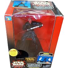 Star Wars Episode 1 The Phantom Menace 12 Inch Tall Action Figure Interactive Talking Bank - DARTH MAUL with Combat Actions and Original Voice