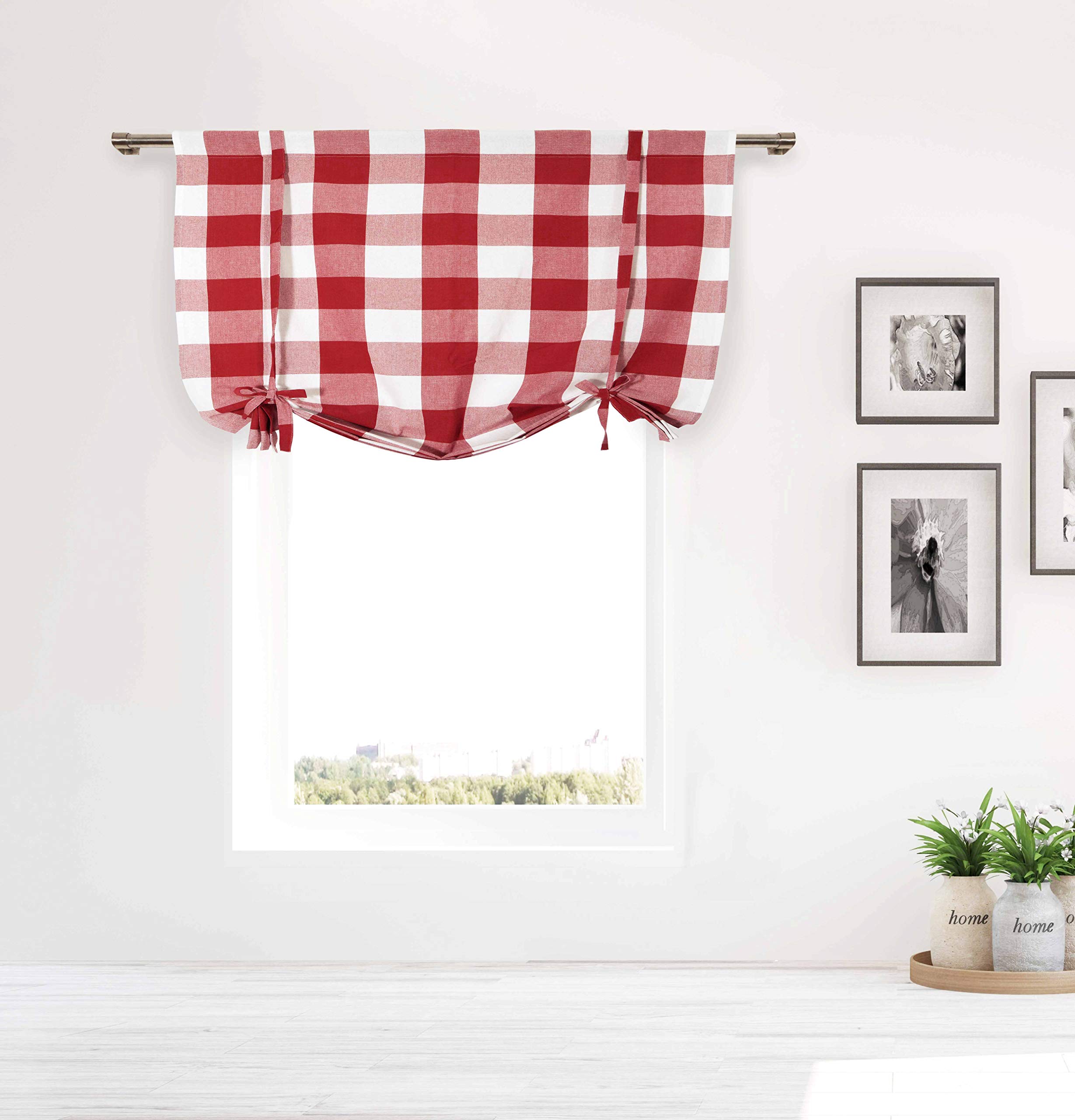 Red White Curtains Washable Curtains & Drapes