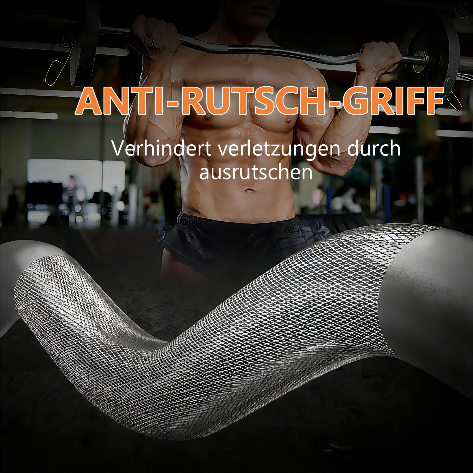uyoyous Langhantelstange SZ Curlstang 120 cm Hantel Curl Stange Verchromt