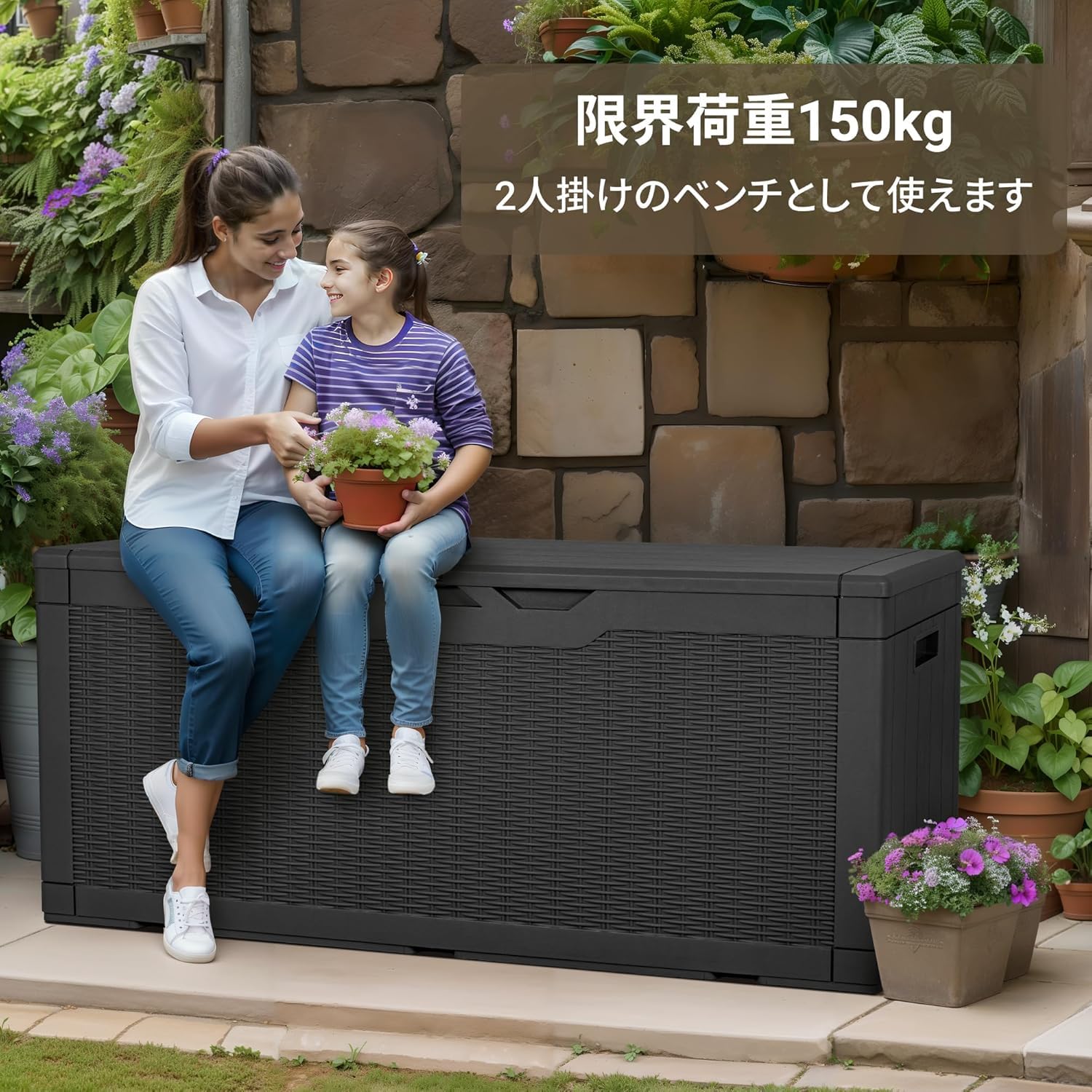 Amazon.co.jp: 物置 収納庫 屋外 大型物置 380L大容量 幅123*奥行57 