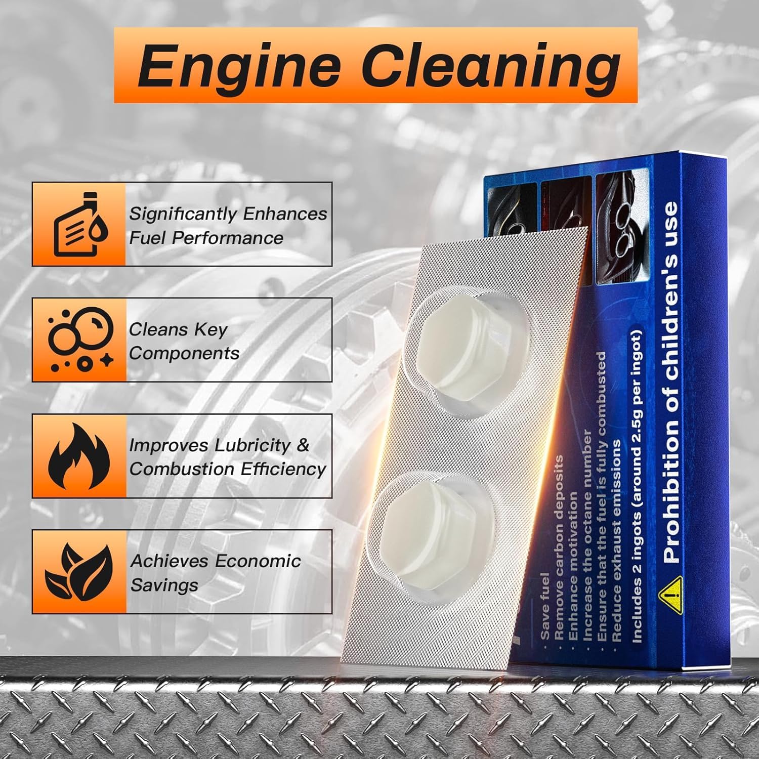 Catalytic Converter Cleaner Auto Parts Engine, Exhaust System Pipe Carbon Removal Cleaner Treatment Additive Oil, Fuel System Treatment Oil Additive for Gas and Diesel Car Upgraded Solid Particles