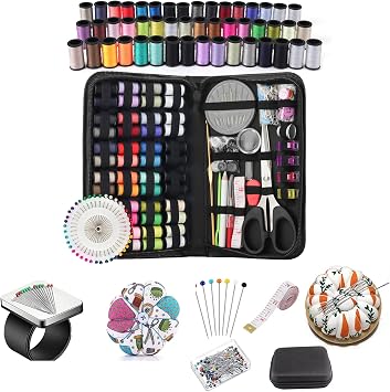YLSHG Sewing Kit for Adults 172 PCS Premium Traveler Pin Cushions for Sewing Kit Wrist Pin Cushion
