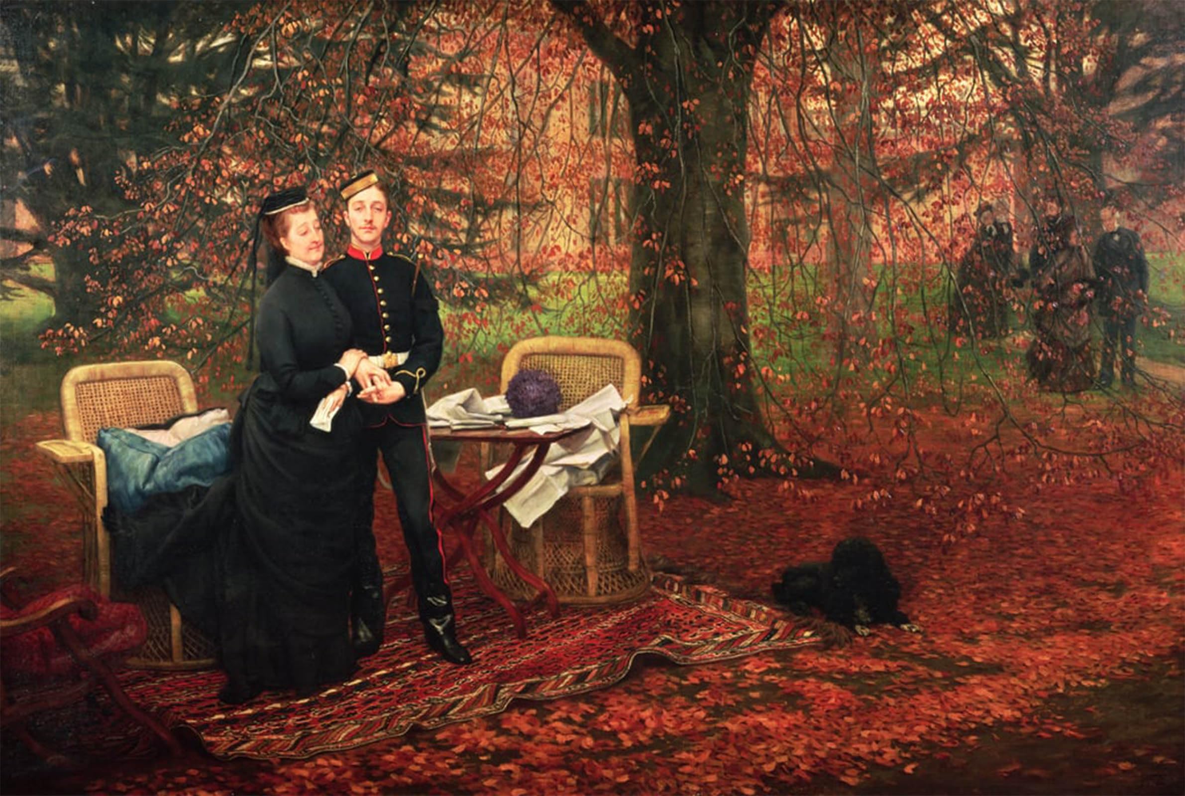 Iplupjdy No Frame Vintage Poster Wall Prints Painting On Canvas Empress Eugenie And Eugene Louis Napoleon Bonaparte At Camden Place Chislehurst By Jacques Picture Art Prints For Wall Decor 60X90cm