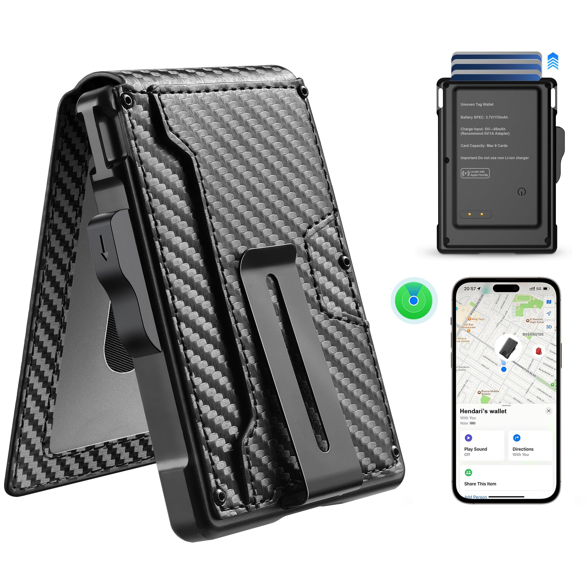 umoven Airtag Wallet for Men