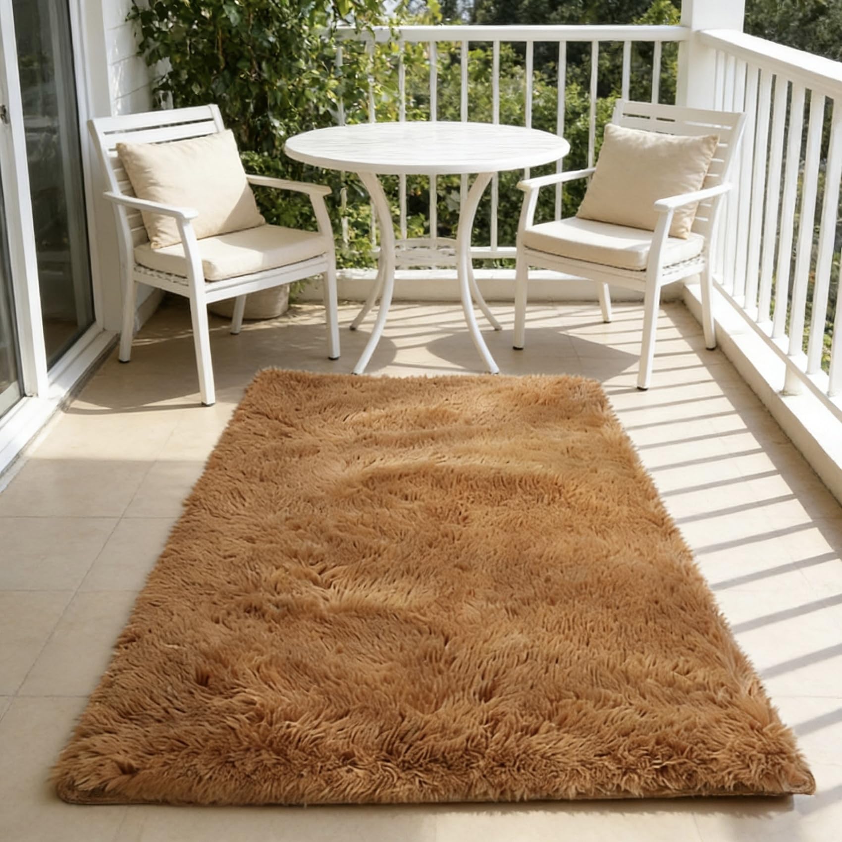 Tapis de canapé marron moderne 190 x 135 cm pour une ambiance salon cosy