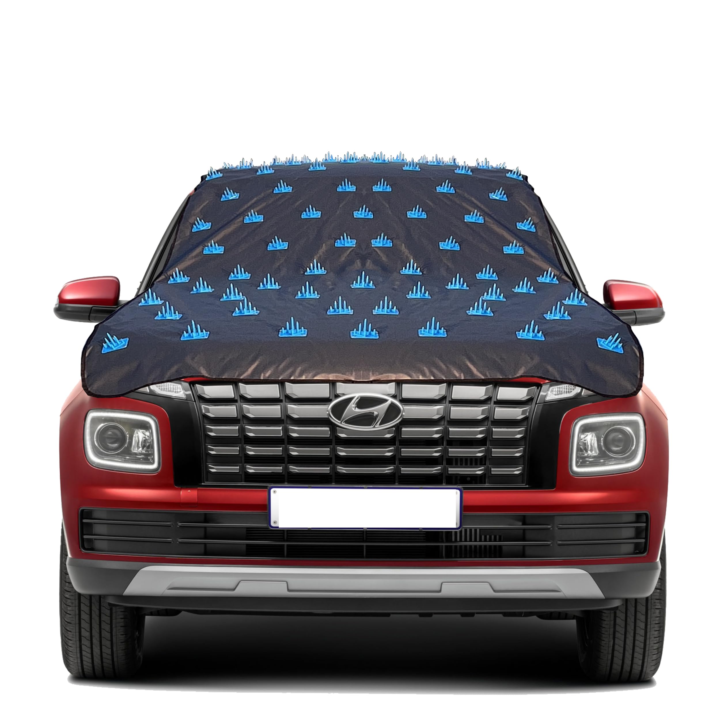 AUTOUNIKO Waterproof Spike Car Cover for Maruti Suzuki S Presso for Dogs & Monkeys Complete Protection from Dogs & Monkeys Compatible with All Hatchback,Sedan and SUV Cars 13.4 Feet Universal Size