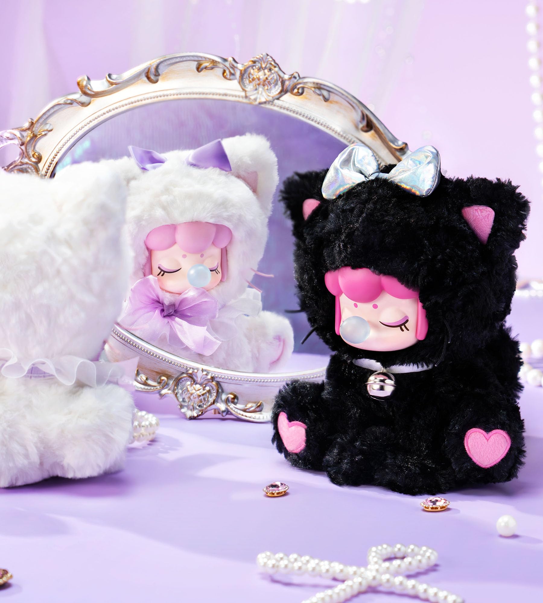 Rolife Teezeit Kätzchen Blind Box, 1 Zufällige Figur aus 6, Vinyl Plüschfigur 17cm, Plüsch Anime Actionfigur Sammlerfigur Spielzeug Geschenk Für Sammler