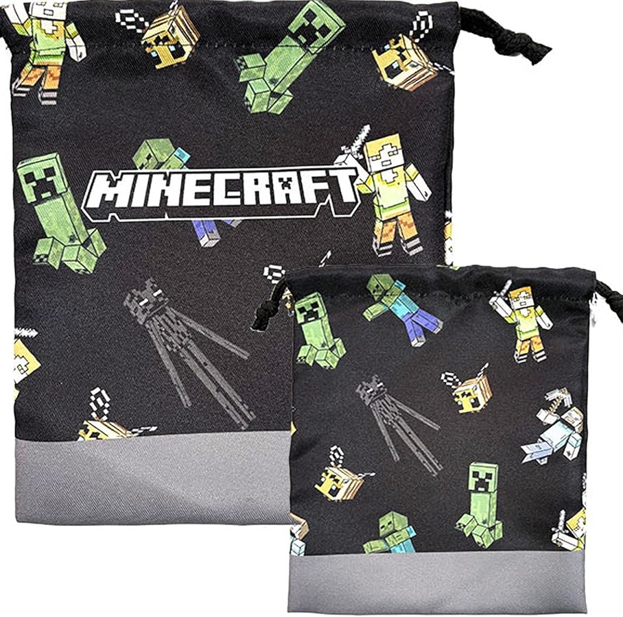Amazon.co.jp: [MINECRAFT] 巾着 Sサイズ 新柄 マイクラ マイン
