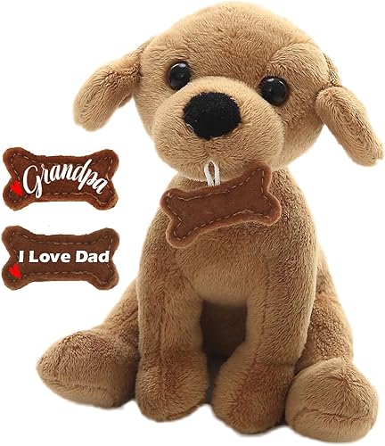 Plushland Perro de peluche personalizado con mensaje de texto personalizado para padres, los mejores regalos de súper cumpleaños para papá (Pawpal