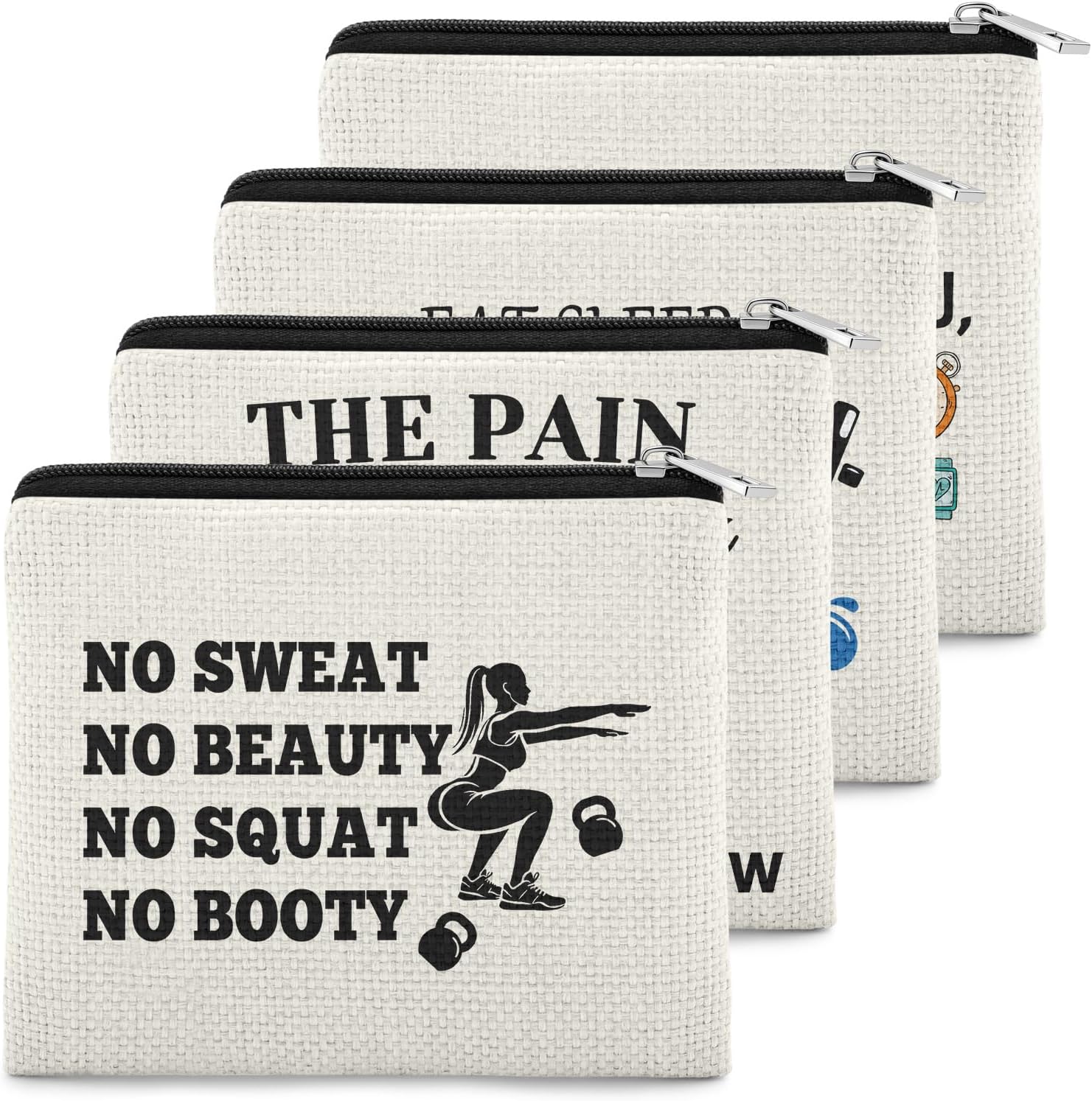 4pcs Gym Workout Fitness Gift for Women Coin Purse Christmas Birthday Gift