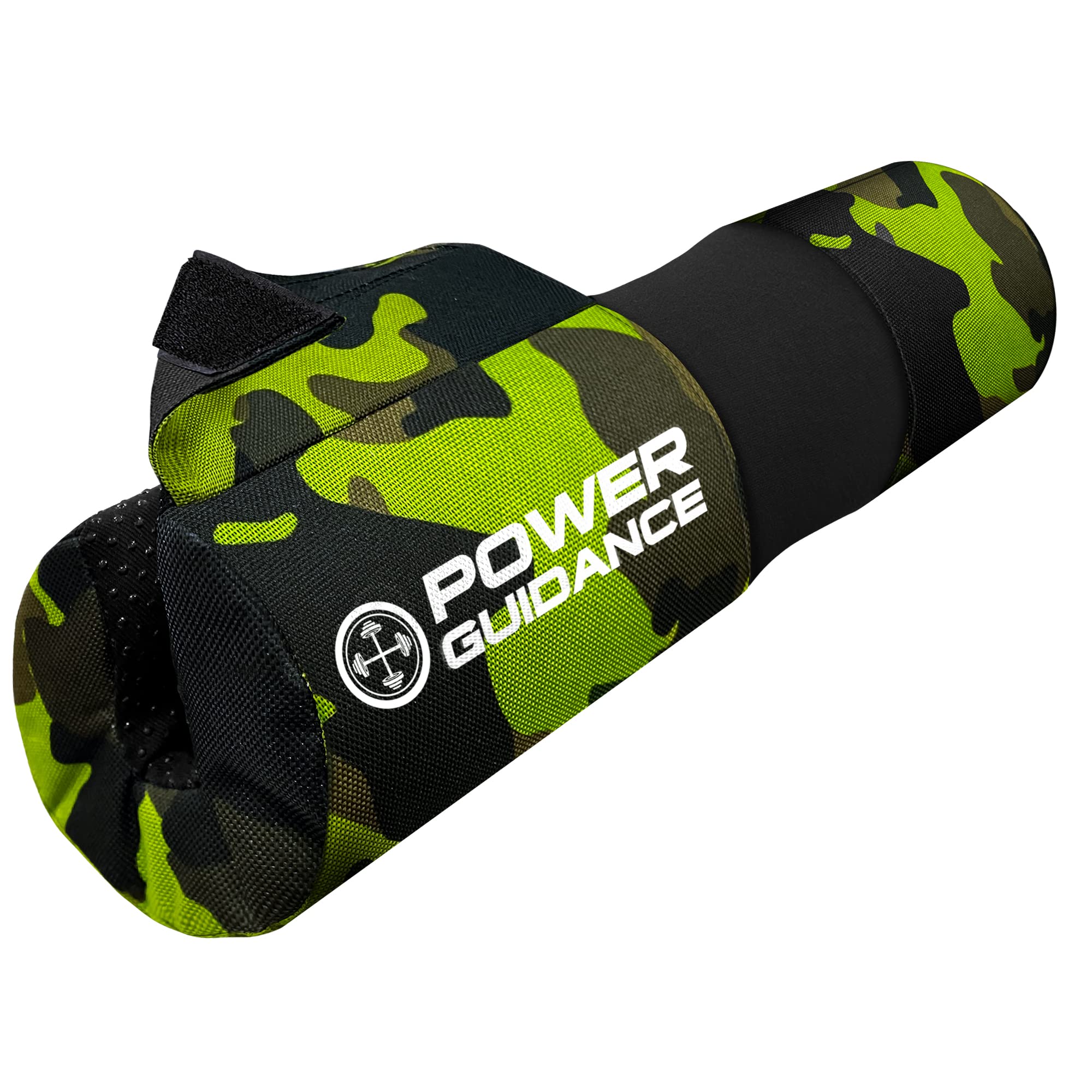POWER GUIDANCEBarbell Squat Pad - Shoulder & Neck Protective Pad Built-in Velcro Straps and Anti-Skid Points for Squats, Hip Thrusts Lunges, Weightlifting - Fit Standard and Olympic Bars