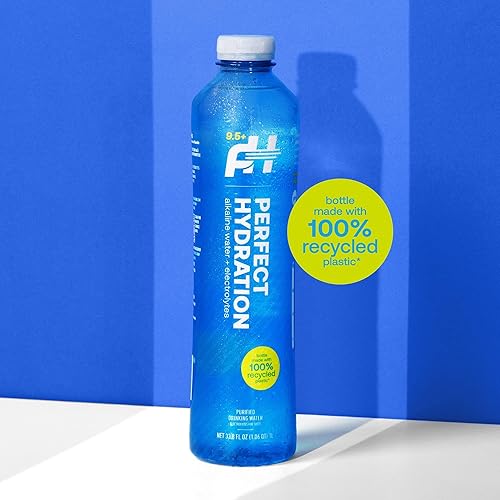 Miniatura 9 de Perfect Hydration Agua potable alcalina de pH 9.5+, fabricada en los Estados Unidos, botella de 1 litro, caja de 12