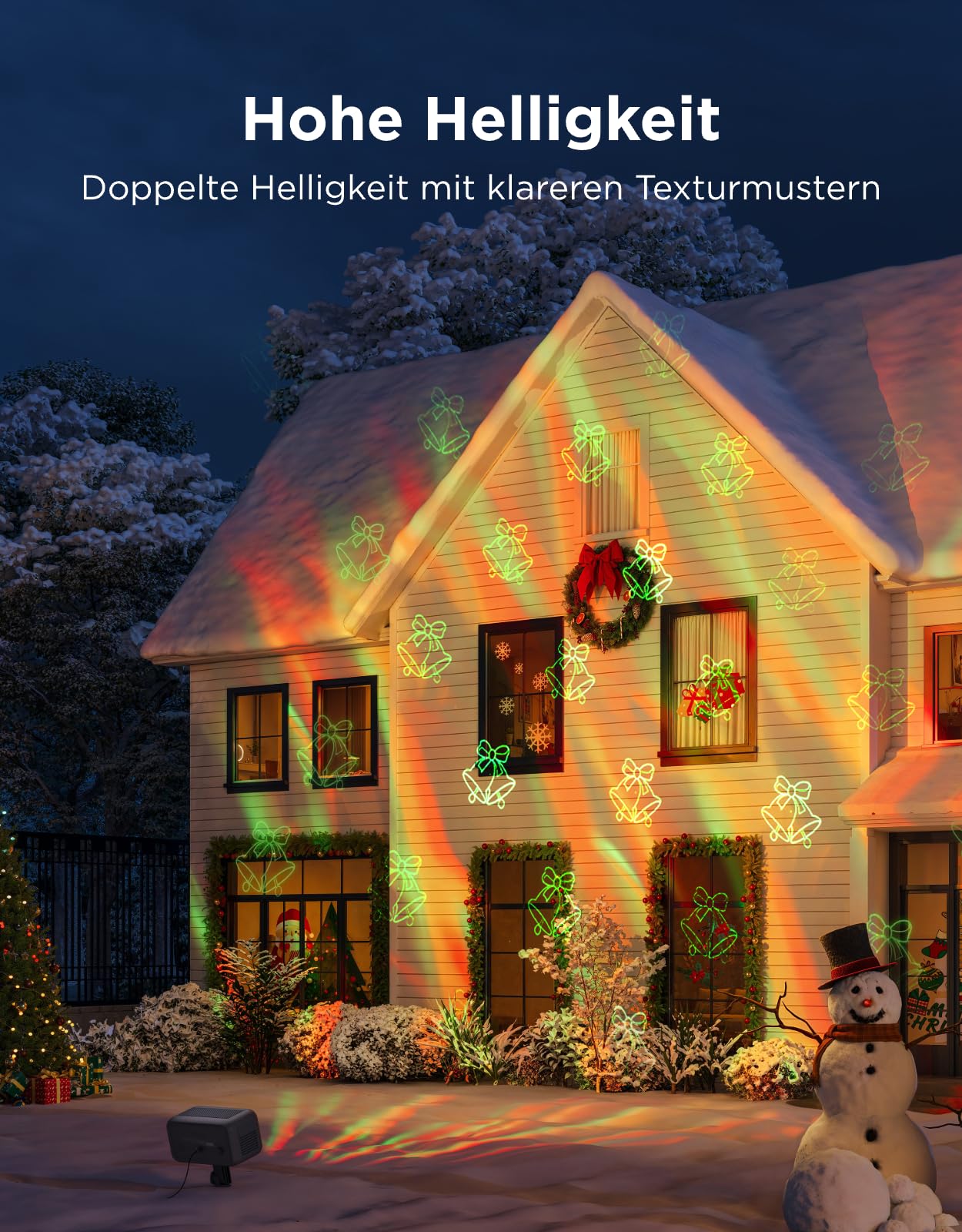 Govee Outdoor-Projektorlicht RGBW Dreifarben-Laserlicht IP65 Wasserdicht Smart Alexa Matter Google Assistant