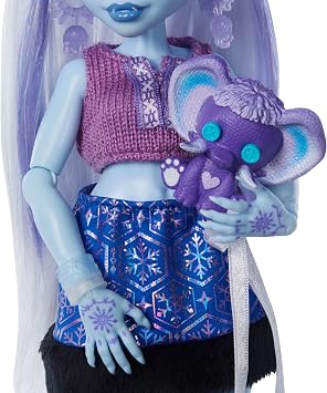 Monster High Self-Scare Secrets Abbey Bominable Doll and Accessory Set with 13 Realistic Surprises such as Henna Drawings and Crochets JHK44