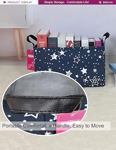 Miniatura 6 de Cesta de almacenamiento rectangular de tela, organizador de cesta para juguetes, libros, ropa, regalos, mascotas - Perfecta para el hogar, oficina,