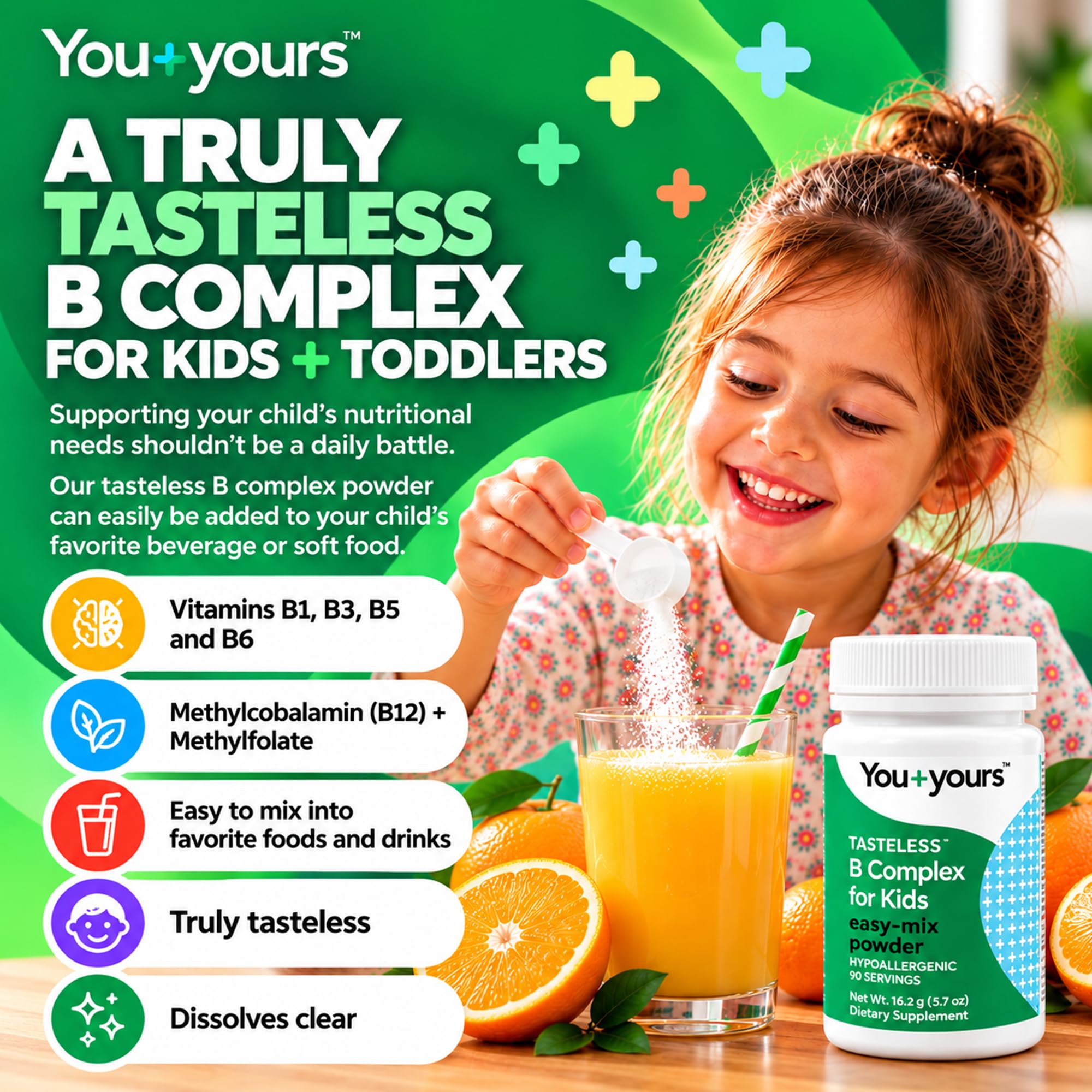 Tasteless B Complex for Kids + Toddlers- with Methylfolate and Methyl B12 — Amazon image 3