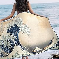 Vista 1 de Toalla de playa grande de microfibra de gran tamaño, 40 x 63 pulgadas, sin arena, de secado rápido, ultrasuave, ideal para viajes, piscina