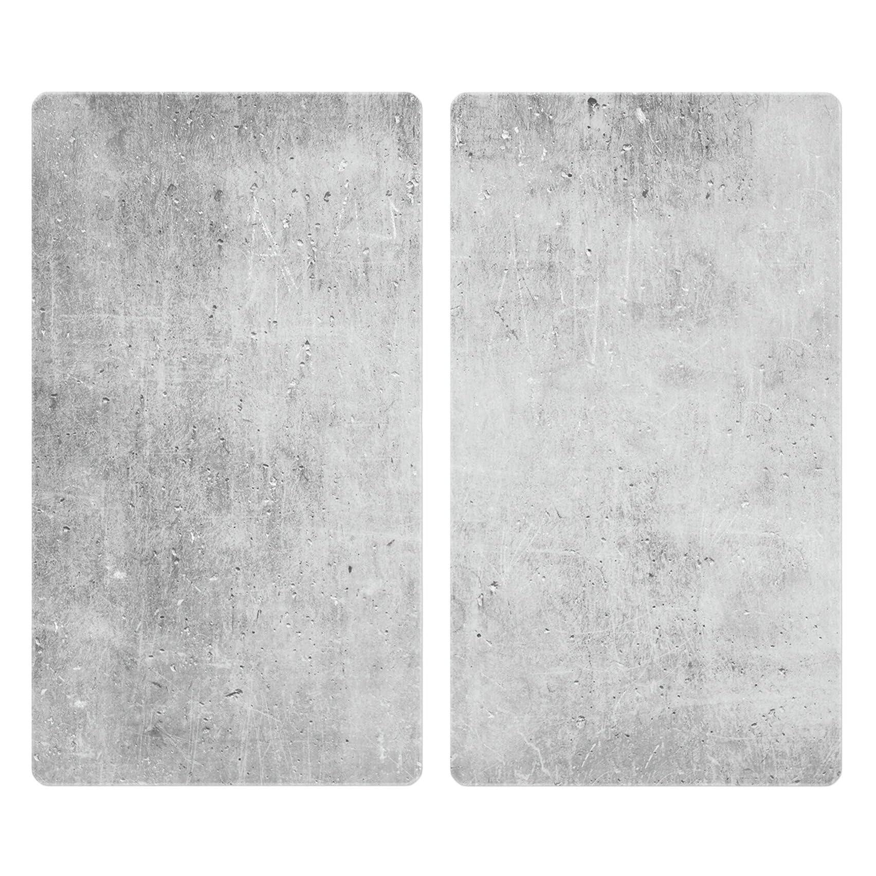 ALLSTAR Herdabdeckplatten aus Glas – Beton-Optik, 2er Set – Produktbeschreibung