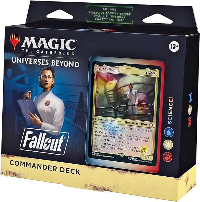 Magic: The Gathering - Star Trek, Lorwyn and More in 2026 7 813K+8Qi3CL. AC SX679 Magic: The Gathering Fallout Commander Deck - Science! (100-Card Deck, 2-Card Collector Booster Sample Pack + Accessories)
