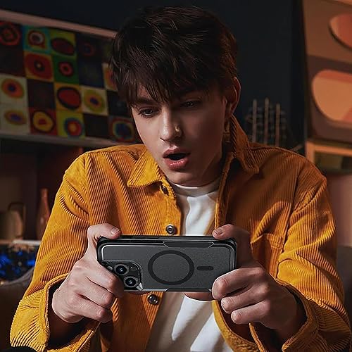 Miniatura 2 de Funda diseñada para iPhone 15 Pro, 2 protectores de pantalla, compatible con MagSafe, protección militar de 15 pies, doble capa, resistente y