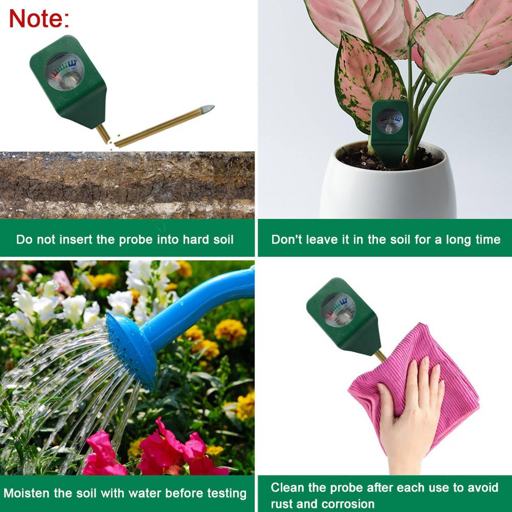 40 STÜCKE Mini Tragbarer Hygrometer Tester Bodenfeuchtigkeit Humidimetre Meter Indoor Topfpflanzen Plantagen Bodenanalysator