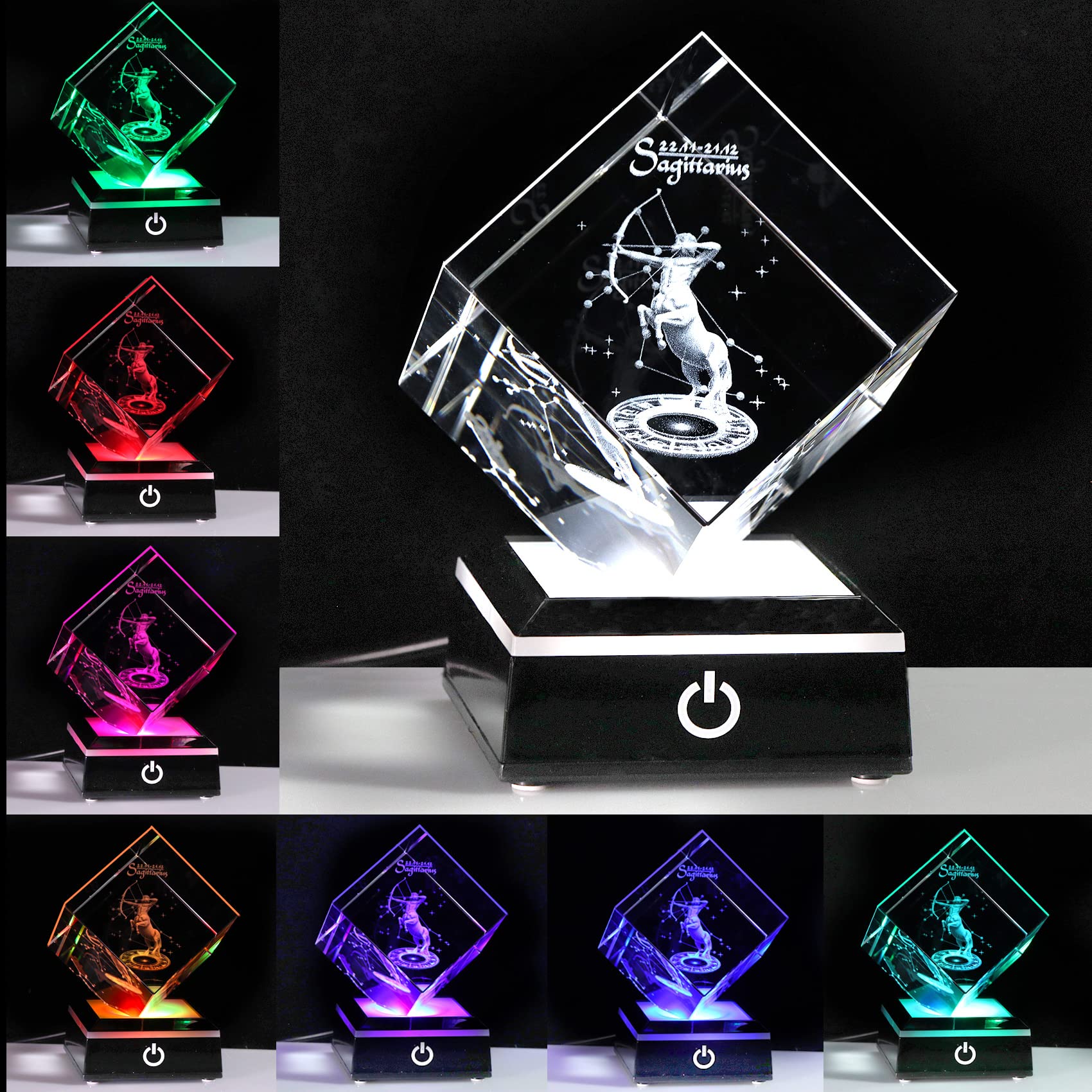 Amazon.co.jp: 射手座 星座 ギフト レディース メンズ 3D クリスタル