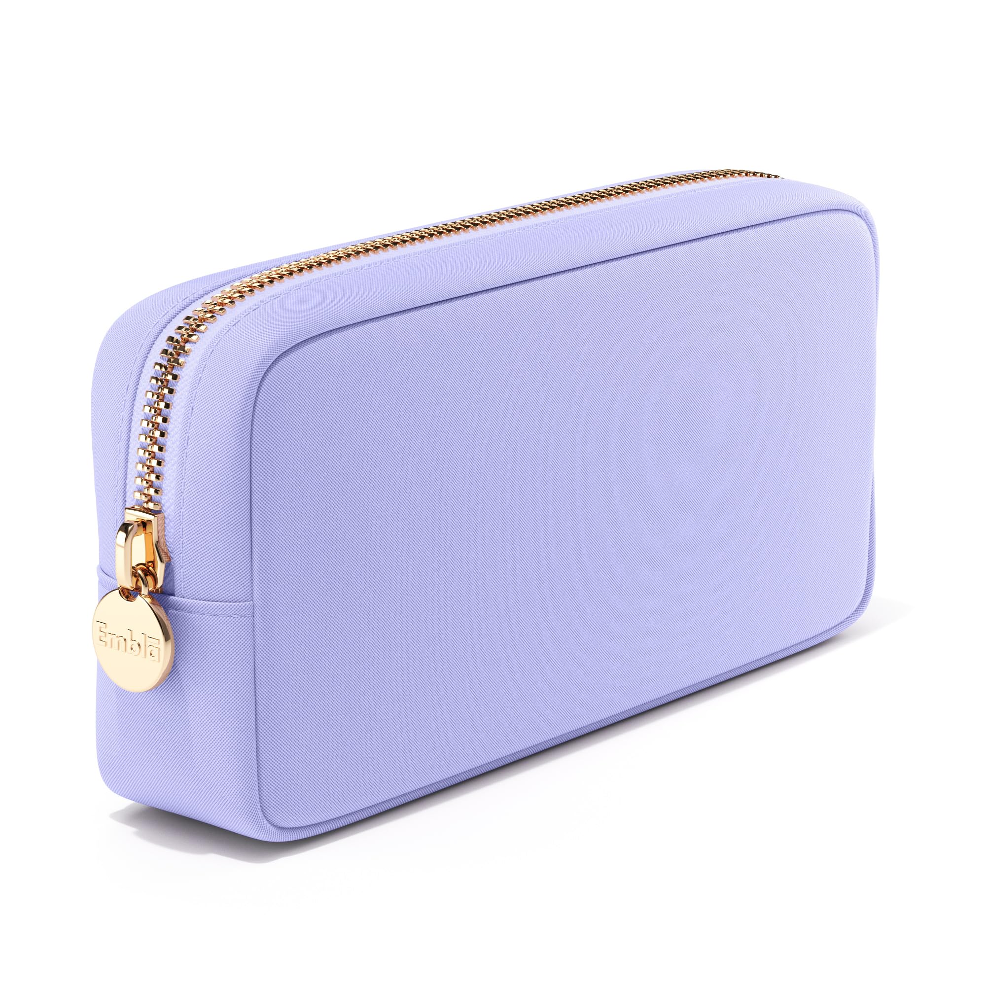EMBLA Makeup Bag,Travel Bag Pouch, Toiletry Bag, Makeup Organizer, Nylon Cosmetic Zipper Pouches,Clutch, Coin Purse, Storage Bag Organizer, Make up Bags,Mini, Small, Large for Women, Girls, Lilac, S