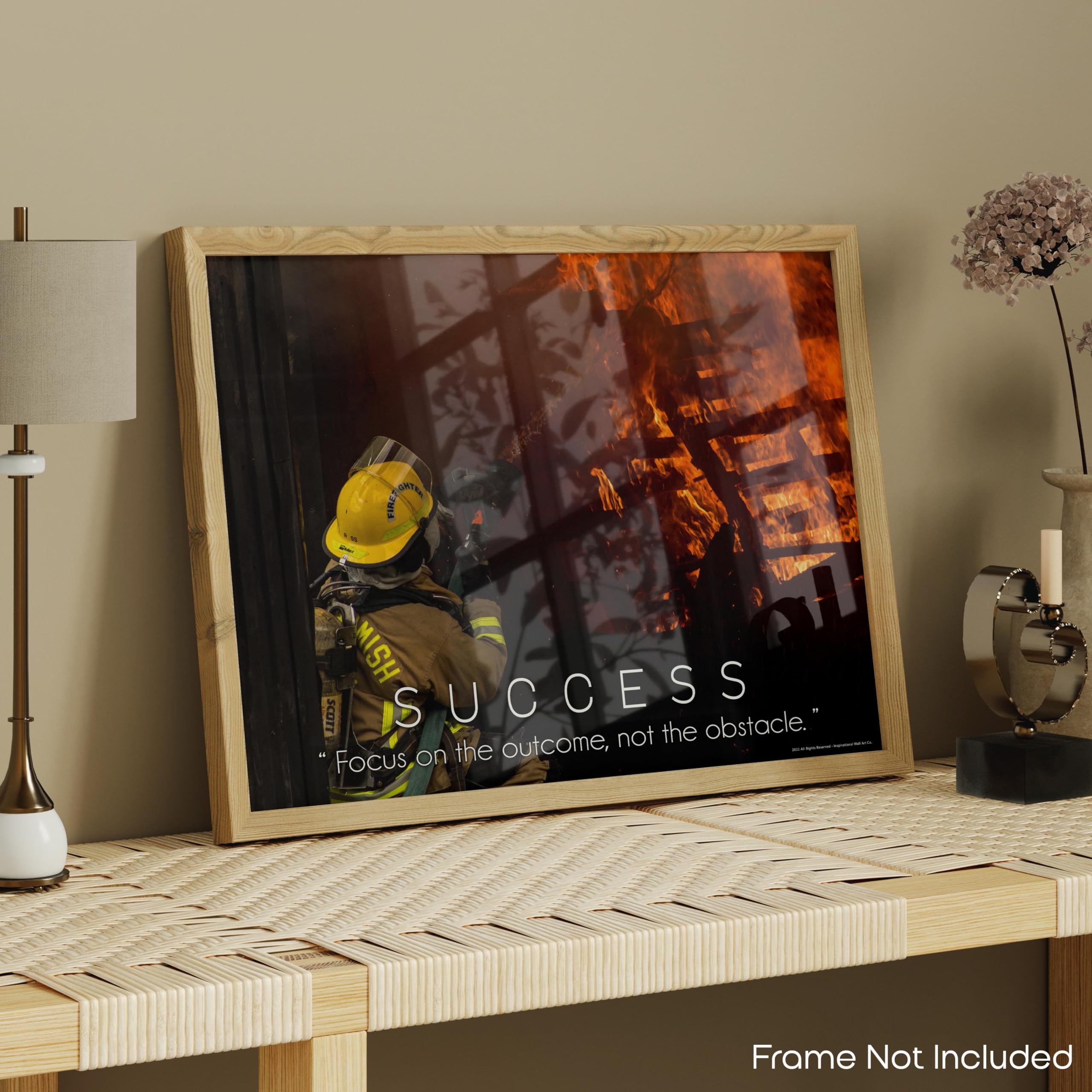 Amazon.co.jp: Inspirational Wall Art Co. - Success - 消防士