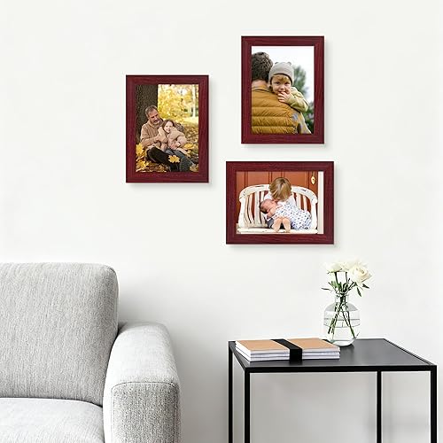 Miniatura 367 de Picrit - Juego de 12 portarretratos de 5 x 7 pulgadas para colgar en la pared o exhibir sobre una mesa, para fotos de 4 x 6 con paspartú o 5 x 7